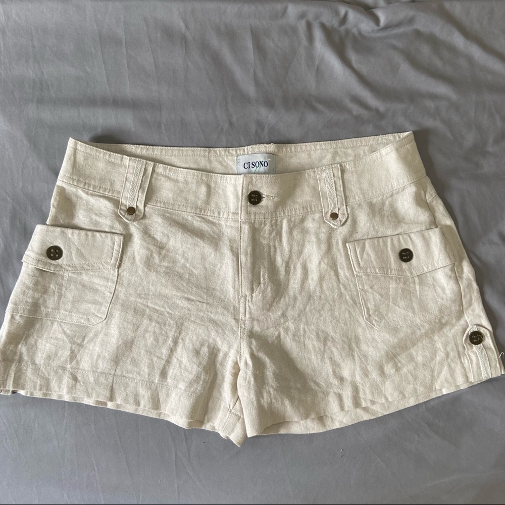 Ci SONO By Cavalini Beige Shorts